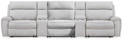 Social Pointe Reclining Sectional with Storage Consoles - Furniture Home Store (Hanford, CA)