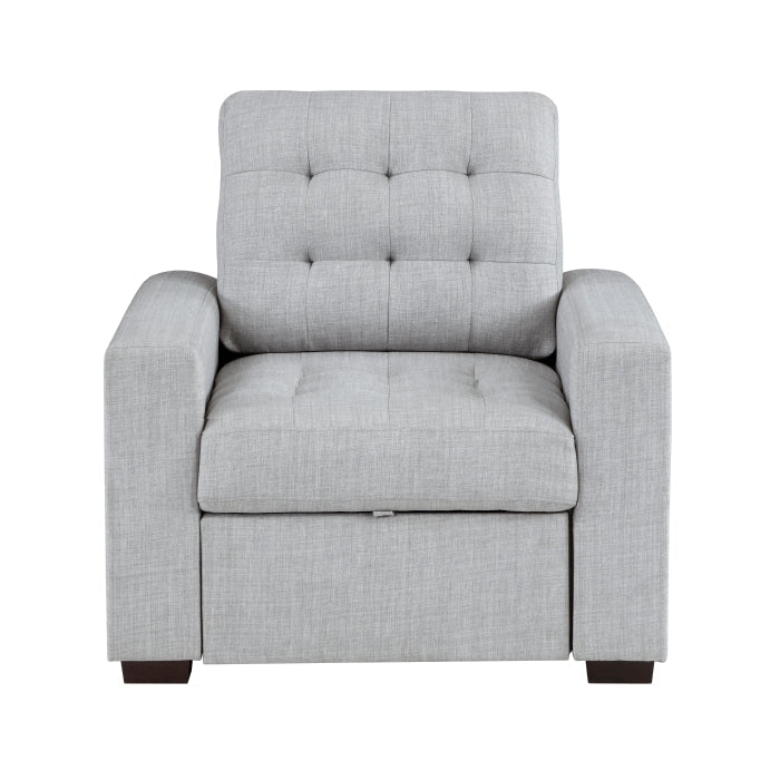 9916GY-1 - Chair with Pull-out Ottoman - Furniture Home Store (Hanford, CA)