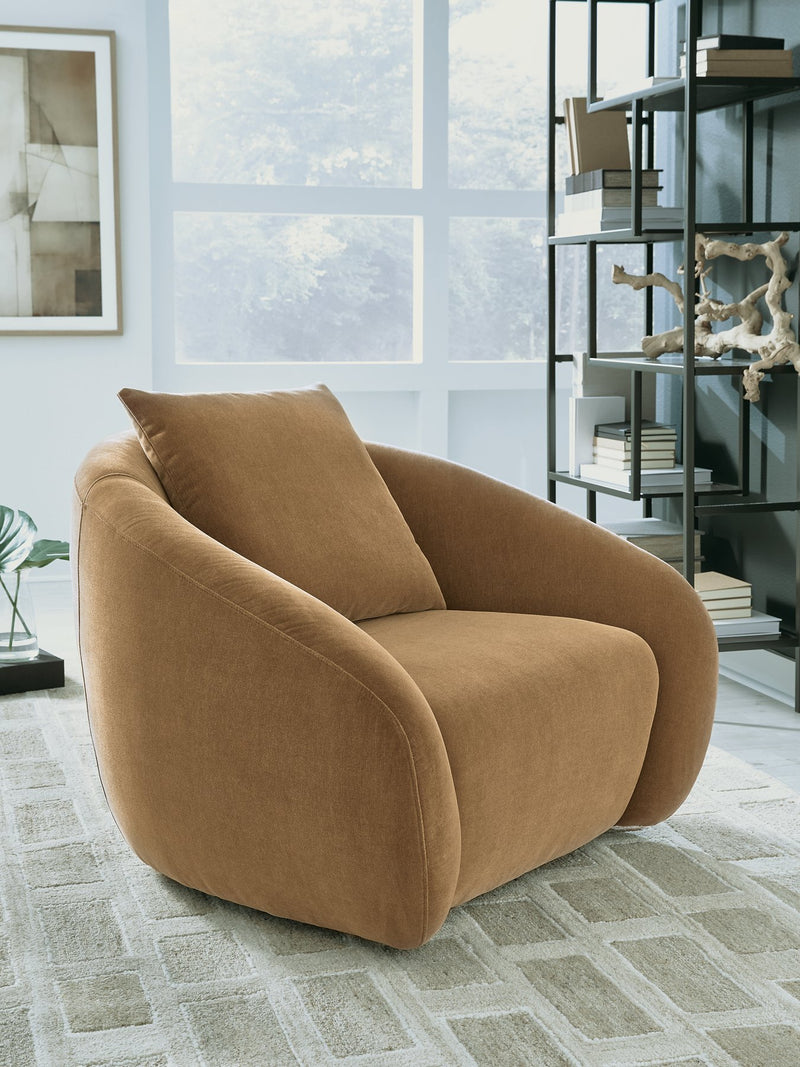 Yahya Swivel Accent Chair - Furniture Home Store (Hanford, CA)