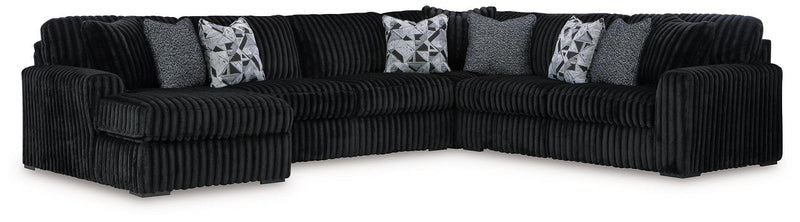 Midnight-Madness Sectional with Chaise - Furniture Home Store (Hanford, CA)