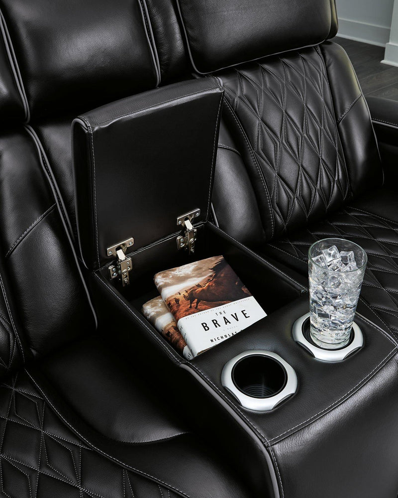 Boyington Power Reclining Loveseat with Console - Furniture Home Store (Hanford, CA)