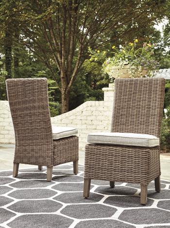 Beachcroft Outdoor Side Chair with Cushion (Set of 2) - Furniture Home Store (Hanford, CA)