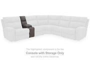 Next-Gen DuraPella Power Reclining Sectional Loveseat with Console - Furniture Home Store (Hanford, CA)