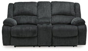 Draycoll Reclining Loveseat with Console - Furniture Home Store (Hanford, CA)