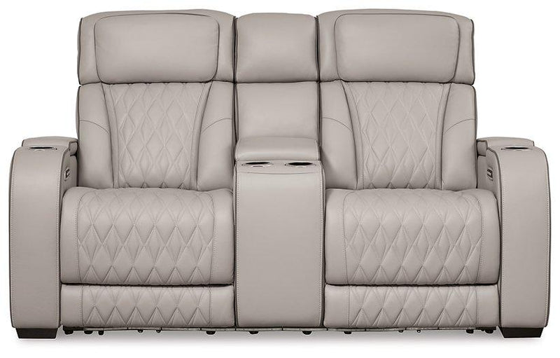 Boyington Power Reclining Loveseat with Console - Furniture Home Store (Hanford, CA)