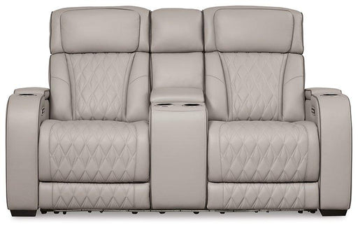 Boyington Power Reclining Loveseat with Console - Furniture Home Store (Hanford, CA)