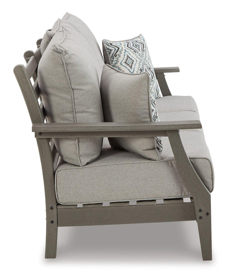 Visola Outdoor Sofa and Loveseat Set - Furniture Home Store (Hanford, CA)