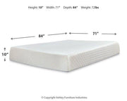 10 Inch Chime Memory Foam Mattress Set - Furniture Home Store (Hanford, CA)