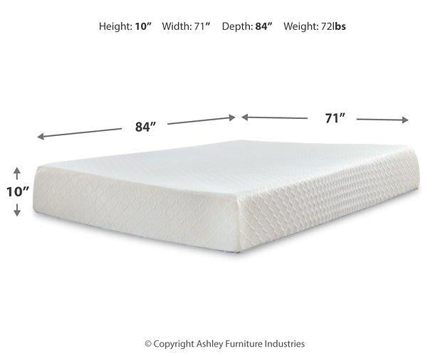 10 Inch Chime Memory Foam Mattress Set - Furniture Home Store (Hanford, CA)