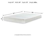 Chime 8 Inch Memory Foam Mattress in a Box - Furniture Home Store (Hanford, CA)