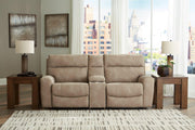 Next-Gen DuraPella Power Reclining Sectional Loveseat with Console - Furniture Home Store (Hanford, CA)
