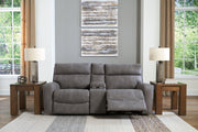 Next-Gen DuraPella Power Reclining Sectional Loveseat with Console - Furniture Home Store (Hanford, CA)