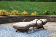 Beachcroft Outdoor Chaise Lounge with Cushion - Furniture Home Store (Hanford, CA)