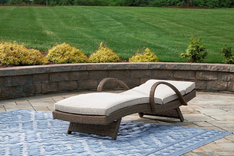 Beachcroft Outdoor Chaise Lounge with Cushion - Furniture Home Store (Hanford, CA)