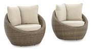 Danson Swivel Lounge with Cushion (Set of 2) - Furniture Home Store (Hanford, CA)