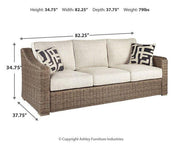 Beachcroft Outdoor Sofa with Cushion - Furniture Home Store (Hanford, CA)