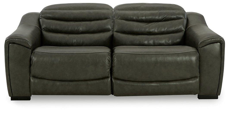 Center Line Power Reclining Sectional Loveseat - Furniture Home Store (Hanford, CA)