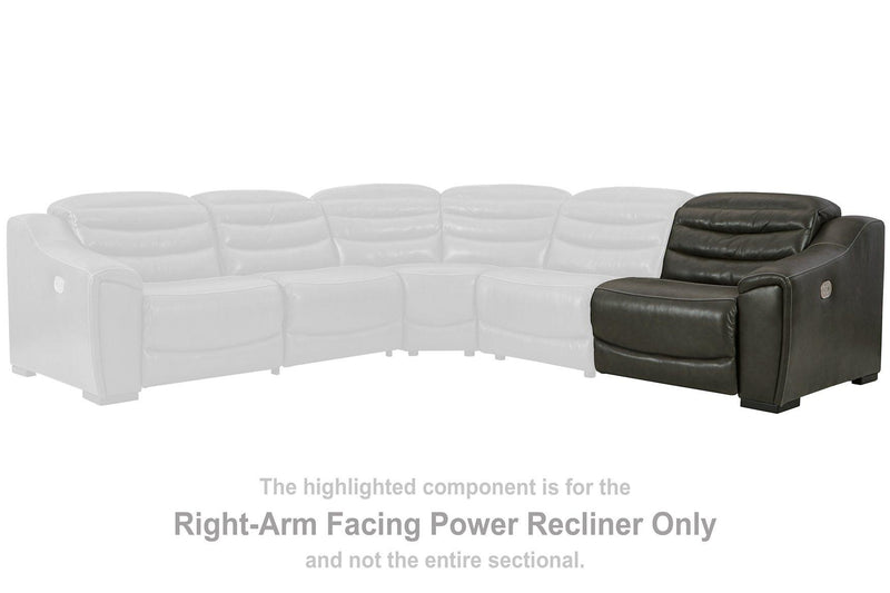 Center Line Power Reclining Sectional Loveseat - Furniture Home Store (Hanford, CA)