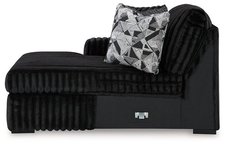 Midnight-Madness Sectional with Chaise - Furniture Home Store (Hanford, CA)