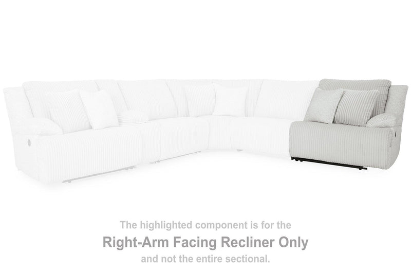 Top Tier Reclining Sectional with Chaise - Furniture Home Store (Hanford, CA)