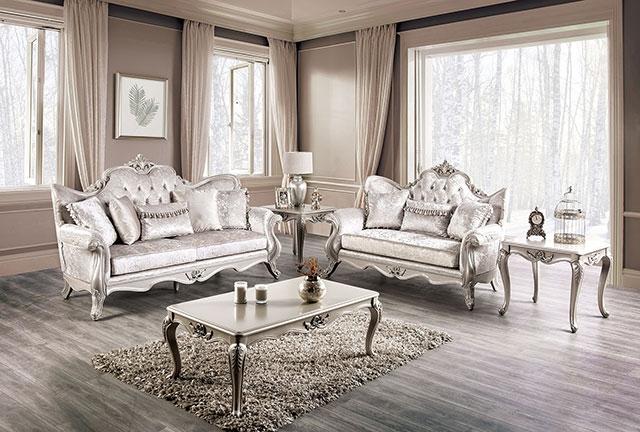 Acapulco White & Espresso Loveseat - Furniture Home Store (Hanford, CA)