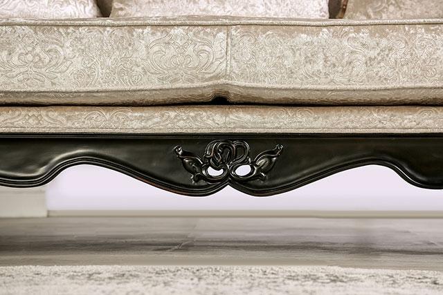 Acapulco White & Espresso Sofa - Furniture Home Store (Hanford, CA)