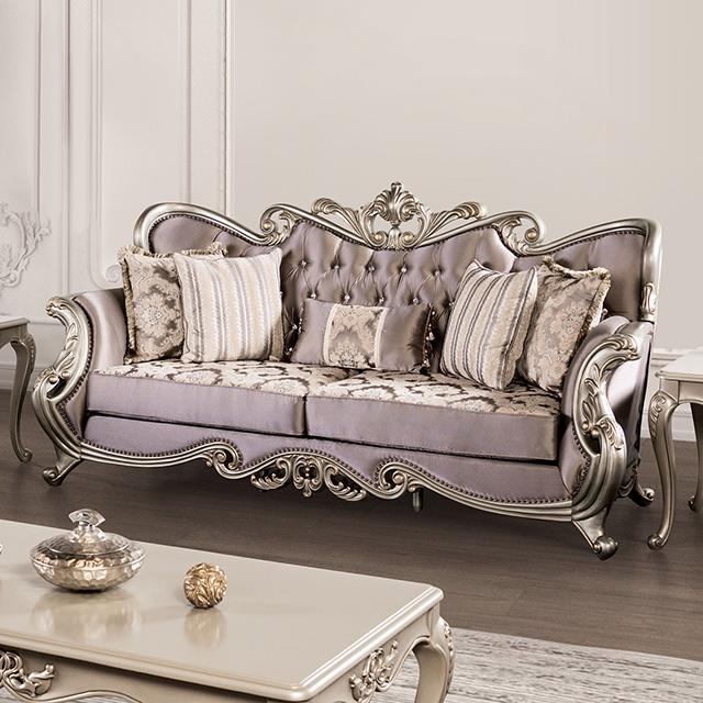 Albacete Sofa Campage & Walnut - Furniture Home Store (Hanford, CA)