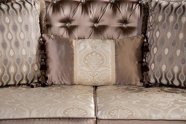 Albacete Sofa Campage & Walnut - Furniture Home Store (Hanford, CA)