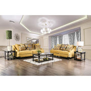 Viscontti Gold/Gray Sofa, Gold - Furniture Home Store (Hanford, CA)