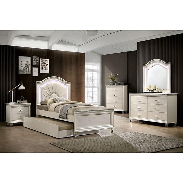 Allie Bed Beige & Pink - Furniture Home Store (Hanford, CA)