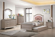 ALLIE Trundle Beige & Rose Gold - Furniture Home Store (Hanford, CA)