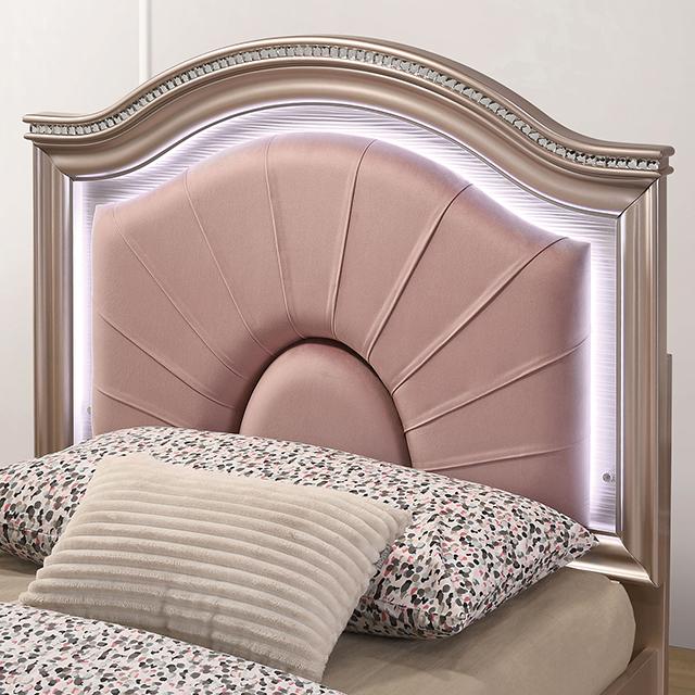 Allie Bed Beige & Pink - Furniture Home Store (Hanford, CA)