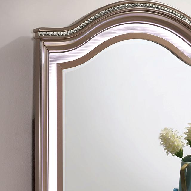 ALLIE Mirror Beige & Rose Gold - Furniture Home Store (Hanford, CA)