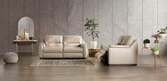 ALTAMURA Power Sofa, Gray & Beige - Furniture Home Store (Hanford, CA)