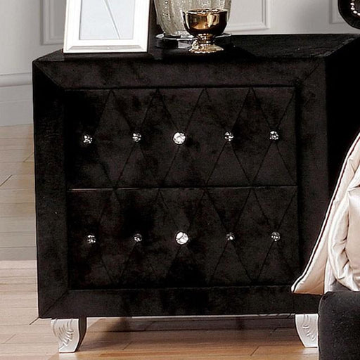 Alzire Black & Blue Night Stand - Furniture Home Store (Hanford, CA)