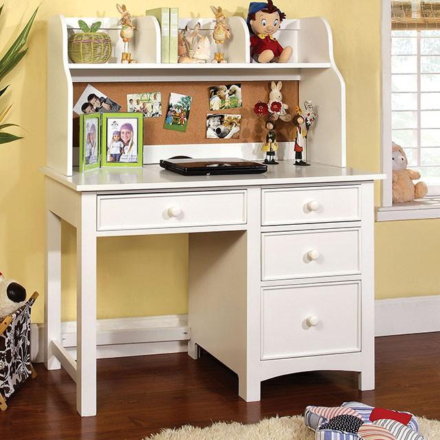 Omnus White Desk - Furniture Home Store (Hanford, CA)