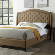 Carly Cal.King, E.King, Full, & Queen Bed Grey & Brown - Furniture Home Store (Hanford, CA)