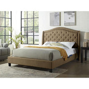 Carly Cal.King, E.King, Full, & Queen Bed Grey & Brown - Furniture Home Store (Hanford, CA)