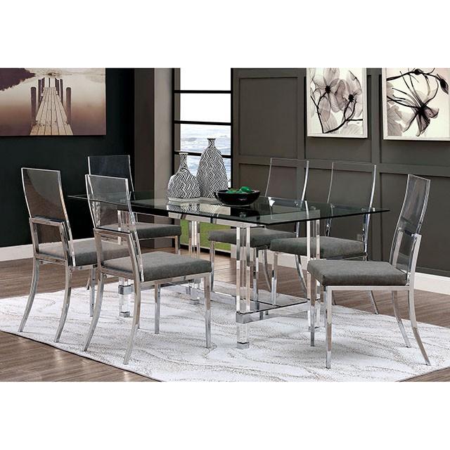 Casper Chrome Dining Table - Furniture Home Store (Hanford, CA)