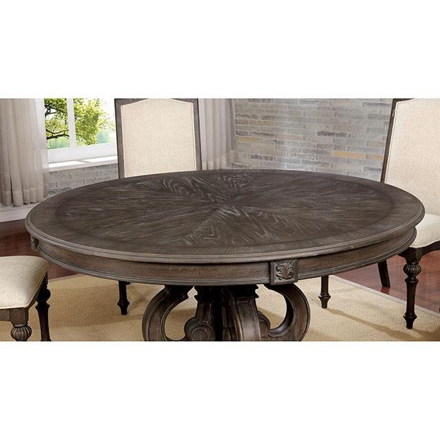 Arcadia Rustic Natural Tone Round Dining Table - Furniture Home Store (Hanford, CA)