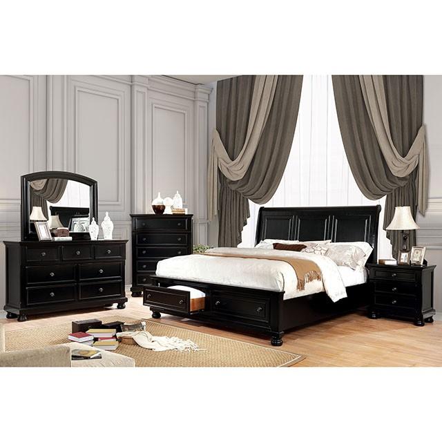 Castor Brown Cherry Queen, E.King, & Cal.King Bed - Furniture Home Store (Hanford, CA)