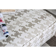 Christine Light Gray/Pattern Ottoman - Furniture Home Store (Hanford, CA)