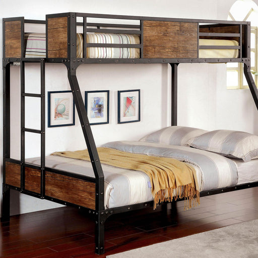 CLAPTON Black Twin/Full Bunk Bed - Furniture Home Store (Hanford, CA)
