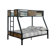 CLAPTON Black Twin/Full Bunk Bed - Furniture Home Store (Hanford, CA)