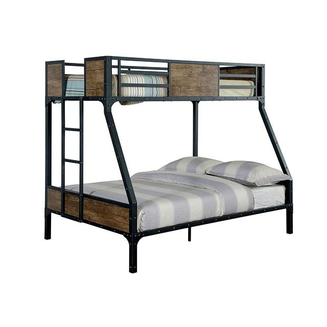 CLAPTON Black Twin/Full Bunk Bed - Furniture Home Store (Hanford, CA)