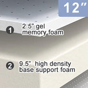 Artemisia 12" Memory Foam Mattress - Furniture Home Store (Hanford, CA)