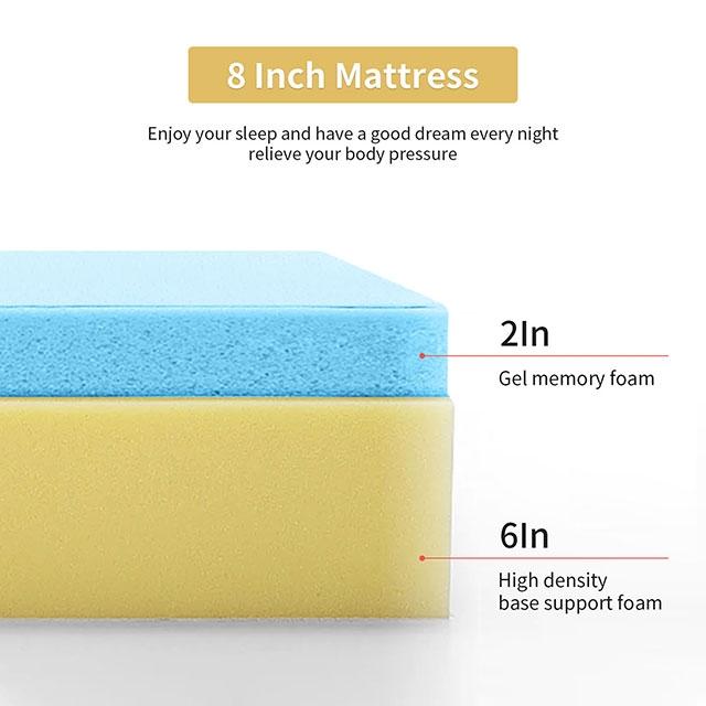 Artemisia 8" Memory Foam Mattress - Furniture Home Store (Hanford, CA)
