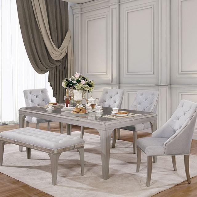 Diocles Dining Table Set with Bench - Furniture Home Store (Hanford, CA)