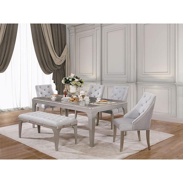 Diocles Dining Table Set with Bench - Furniture Home Store (Hanford, CA)
