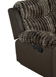 Dionysus Manual Reclining Sofa Brown - Furniture Home Store (Hanford, CA)